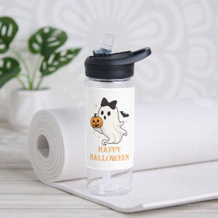 Bouteille D'eau Ghost mignon avec Bow et Citrouille   Halloween