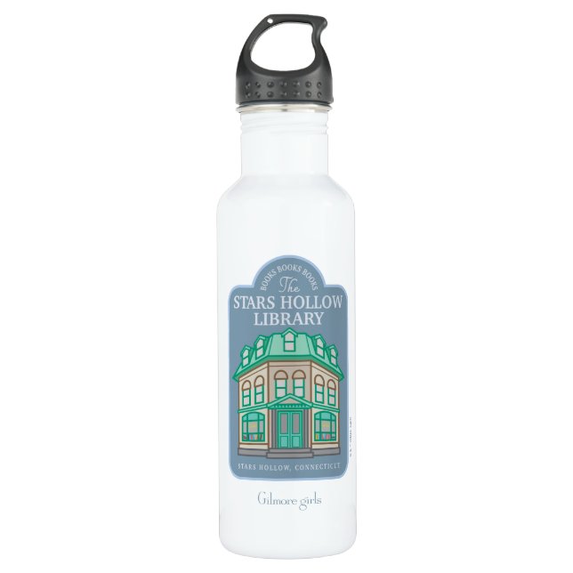 Bouteille D'eau Gilmore Girls | Bibliothèque Stars Hollow (Devant)