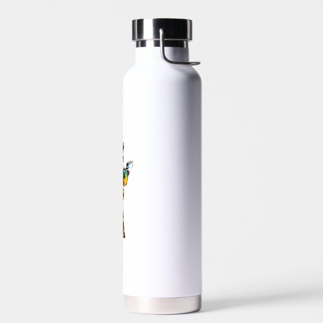 Bouteille D'eau girafe de lunettes de soleil d'animaux avec lunett (Gauche)