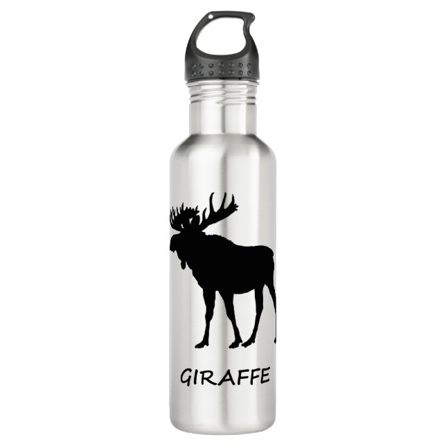 Bouteille D'eau Girafe fausse d'orignaux (Devant)