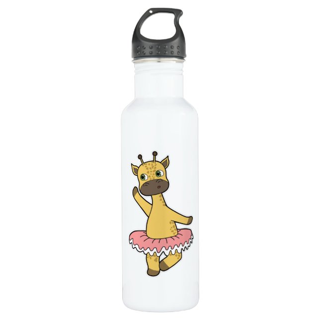 Bouteille D'eau Giraffe en Ballerina au Ballet avec jupe (Devant)