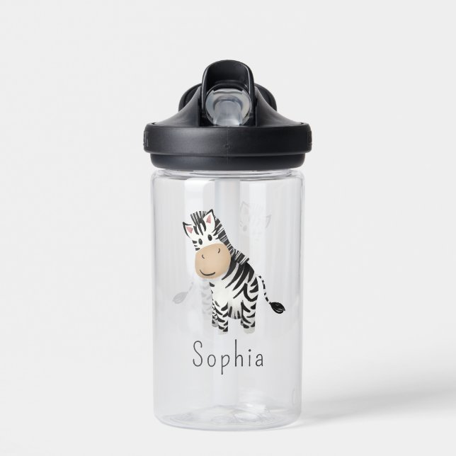Bouteille D'eau Girls Cute Safari Zebra Kids School (Avant)