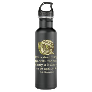 Bouteille D'eau GK Chesterton Citation Humour catholique Pêche Hom