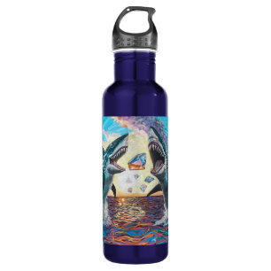 Bouteille D'eau Glamour Chomp-Shark Dressage pour les gemmes brill