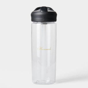 Bouteille D'eau Gold Color Professional Nom minimaliste tendance