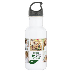 Bouteille D'eau Golf BEST DAD BY PAR PAR 7 Photo Collage