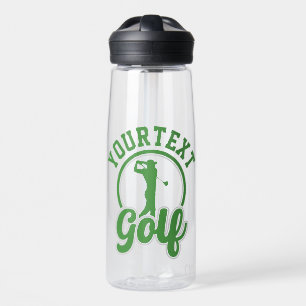 Bouteille D'eau Golf personnalisé AJOUTER NOM Retro Pro Golfer Swi