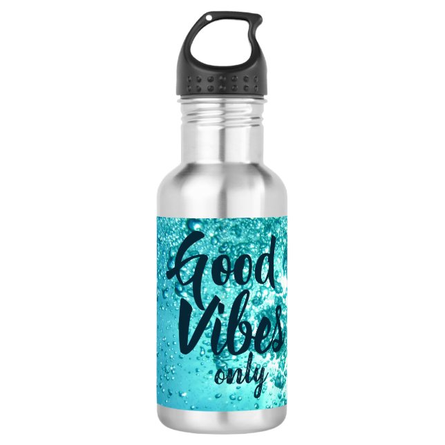 Bouteille D'eau Good Vibes et Cool Blue Water (Devant)