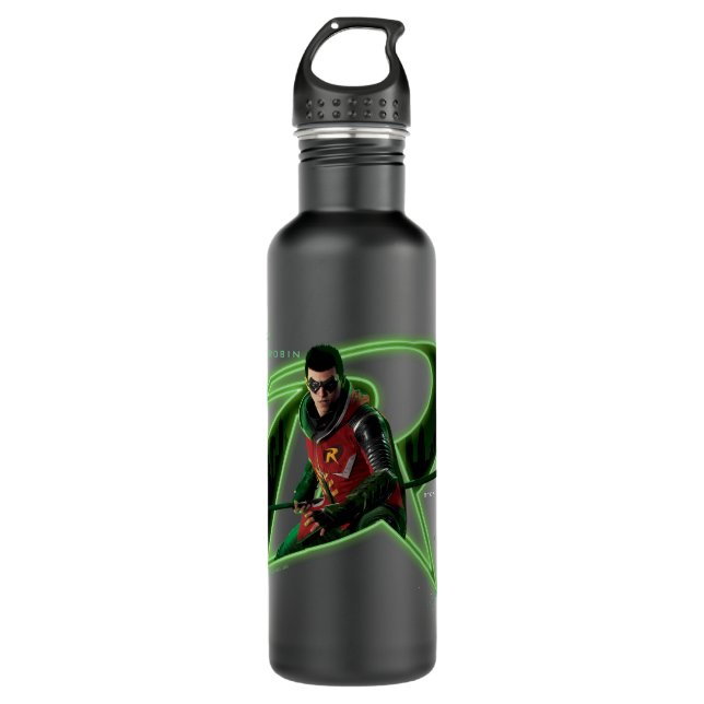 Bouteille D'eau Gotham Knights Robin en logo (Devant)