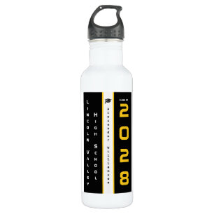 Bouteille D'eau Graduation moderne Gold Black
