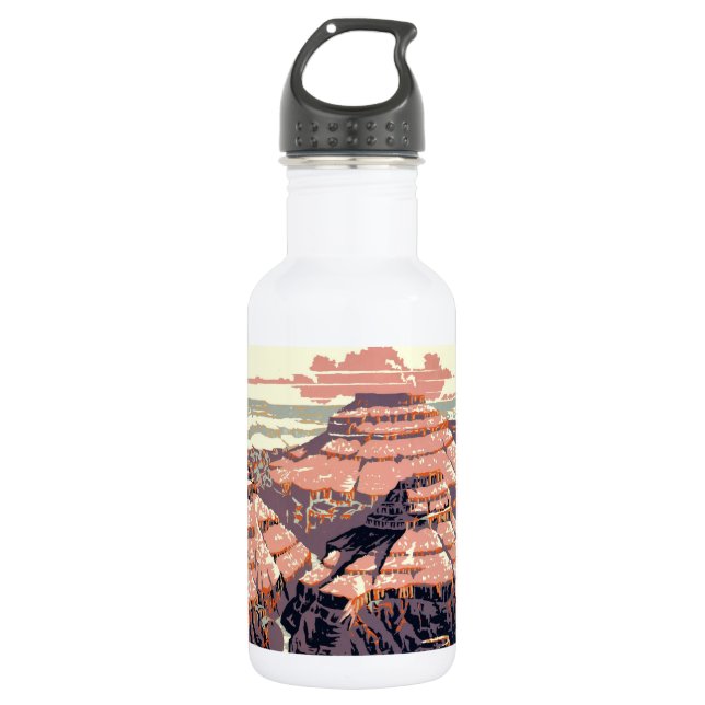 Bouteille D'eau Grand Canyon Western Graphic Art American (Devant)