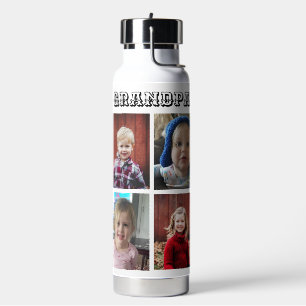 Bouteille D'eau Grand-père personnalisé   Photos de petits enfants