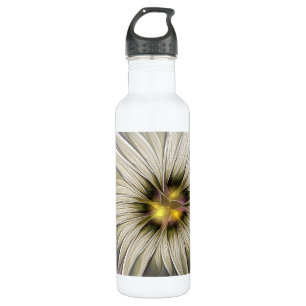 Bouteille D'eau Grande Fleur d'ivoire, Abstrait Art Fractal Modern