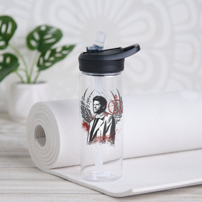 Bouteille D'eau Graphique de graffiti de Castiel surnaturel (Yoga)