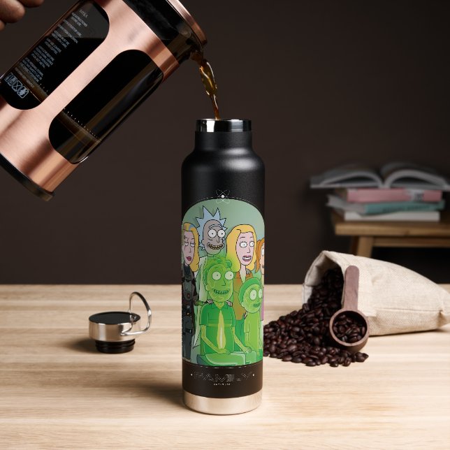 Bouteille D'eau Graphique de la famille Rick et Morty (Gym)