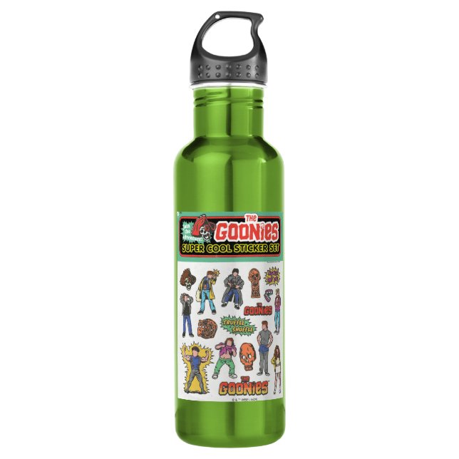 Bouteille D'eau Graphique de la feuille d'autocollants rétro Gooni (Devant)