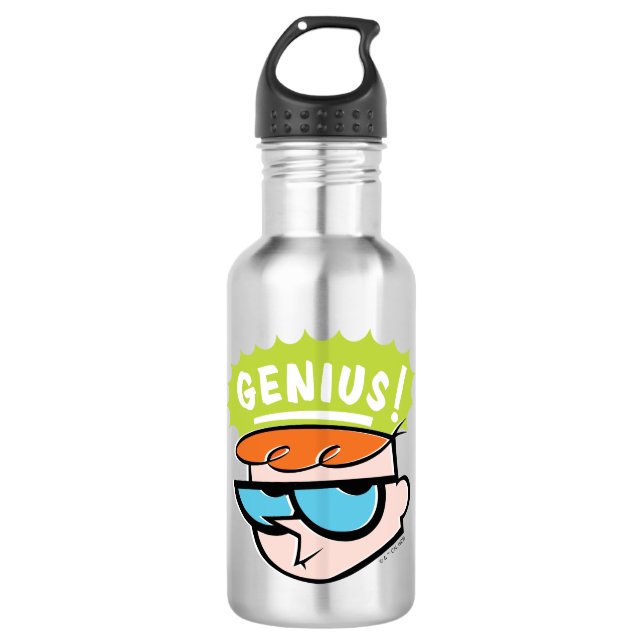 Bouteille D'eau Graphique de légende Dexter "Genius" (Devant)