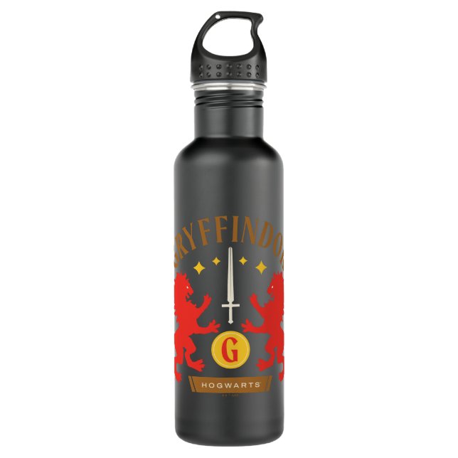 Bouteille D'eau GRAYFFINDOR™ Maison double Lion épée graphique (Devant)