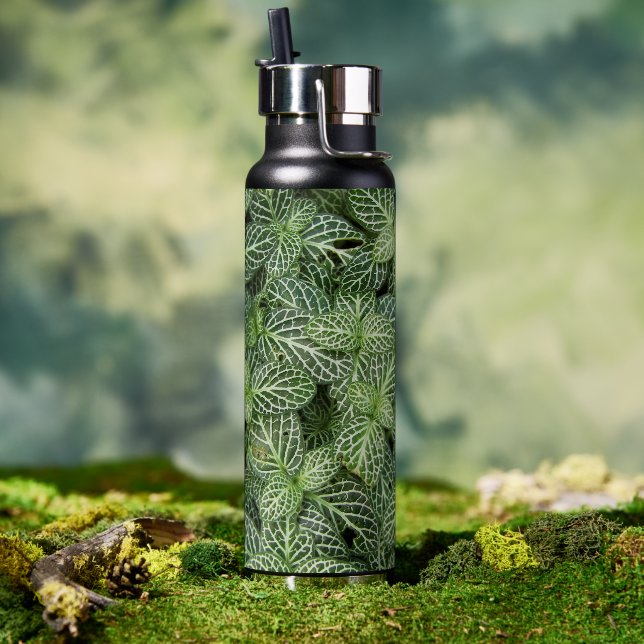 Bouteille D'eau Green Nerve Plante Feuille Floral (Couvercle)