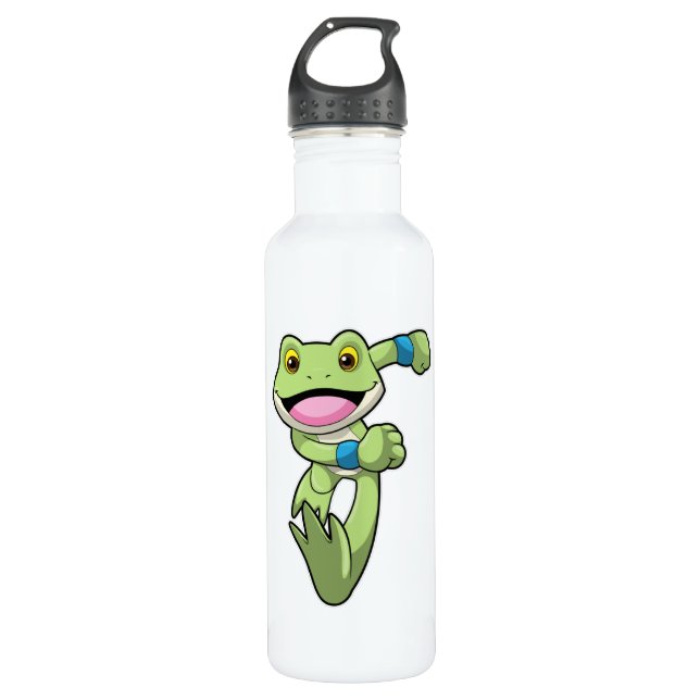 Bouteille D'eau Grenouille à la course avec Sweatband (Devant)
