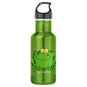Bouteille D'eau Grenouille heureuse (personnalisée)