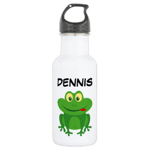 Bouteille D'eau Grenouille verte mignonne personnalisée dessin ani