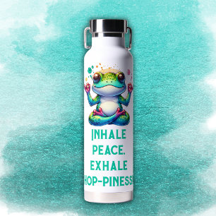 Bouteille D'eau Grenouille verte moderne Inhale Exhale