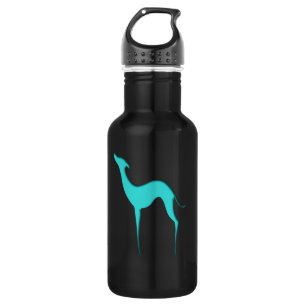 Bouteille D'eau Greyhound Whippet chien élégante silhouette turquo