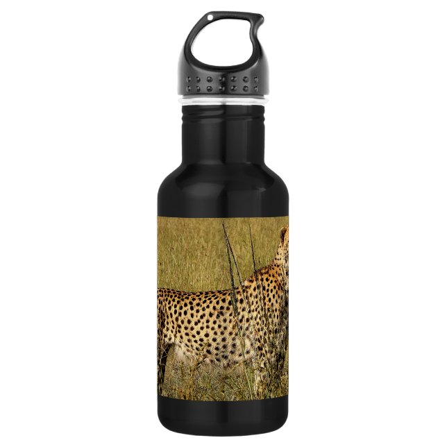 Bouteille D'eau Guépard africain sauvage dans des herbes de la (Devant)