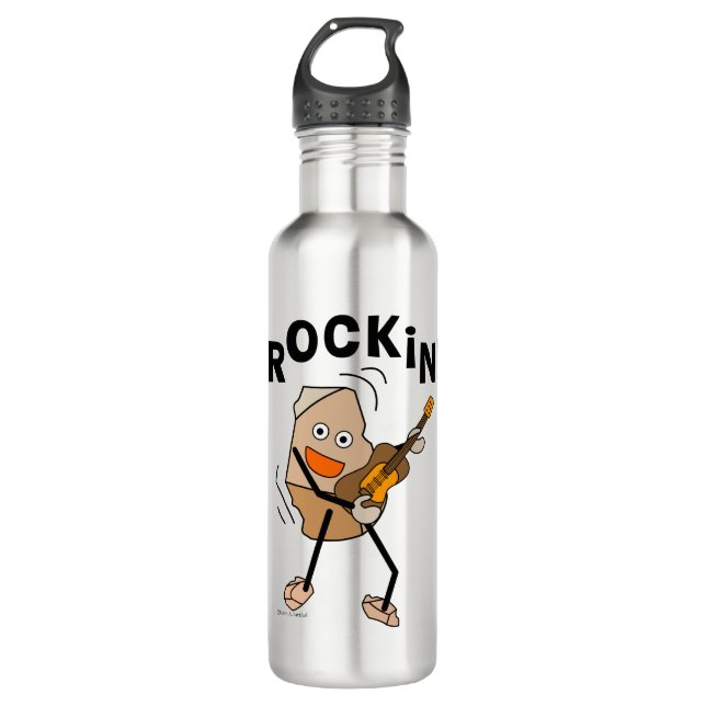 Bouteille D'eau Guitare de Rockin (Devant)