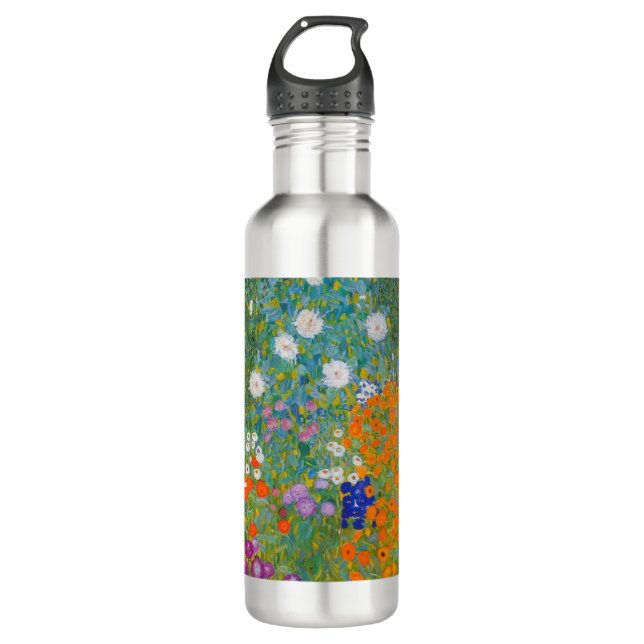 Bouteille D'eau Gustav Klimt - Jardin des fleurs (Devant)
