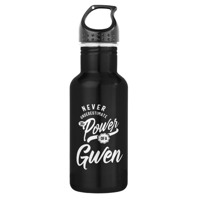 Bouteille D'eau Gwen Nom personnalisé Anniversaire Cadeau (Devant)