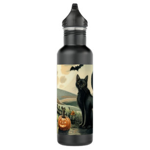 Bouteille D'eau Halloween/Automne/Automne/citrouille/chat