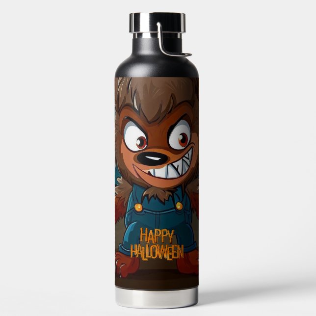 Bouteille D'eau Halloween/automne/loup-garou/dessin animé (Droite)