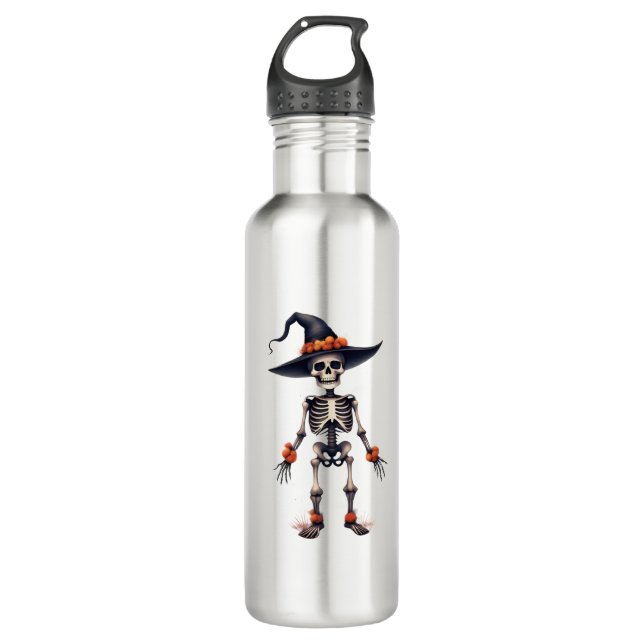 Bouteille D'eau Halloween éffrayant - Drôle Skeleton (Devant)