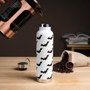 Bouteille D'eau Halloween, motif de chauves-souris, farce ou frian