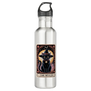 Bouteille D'eau Halloween sorcière esthétique Amoureux de les chat