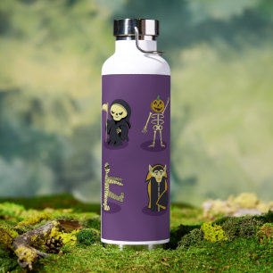 Bouteille D'eau Halloween Squelette Dracula Mummy Griffe Reaper