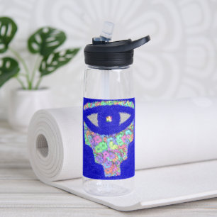 Bouteille D'eau Hamsa floral joli et pailleté
