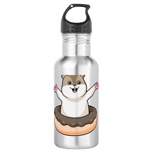 Bouteille D'eau Hamster avec de l'âne au chocolat (Devant)