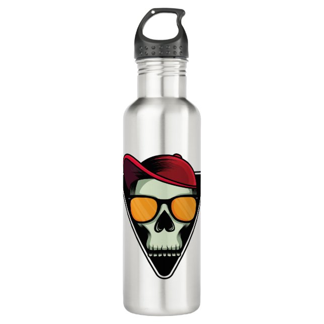 Bouteille D'eau Happy halloween skull (Devant)
