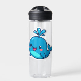 Bouteille D'eau Happy Kawaii Baleine Sticker - mignon ami Océan