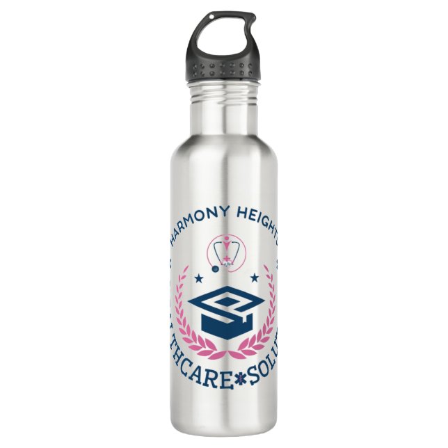 Bouteille D'eau Harmony Heights Healthcare Solutions Logo de l'ent (Devant)