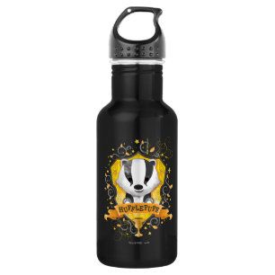 Bouteille D'eau Harry Potter   Charme HUFFLEPUFF™ Crest