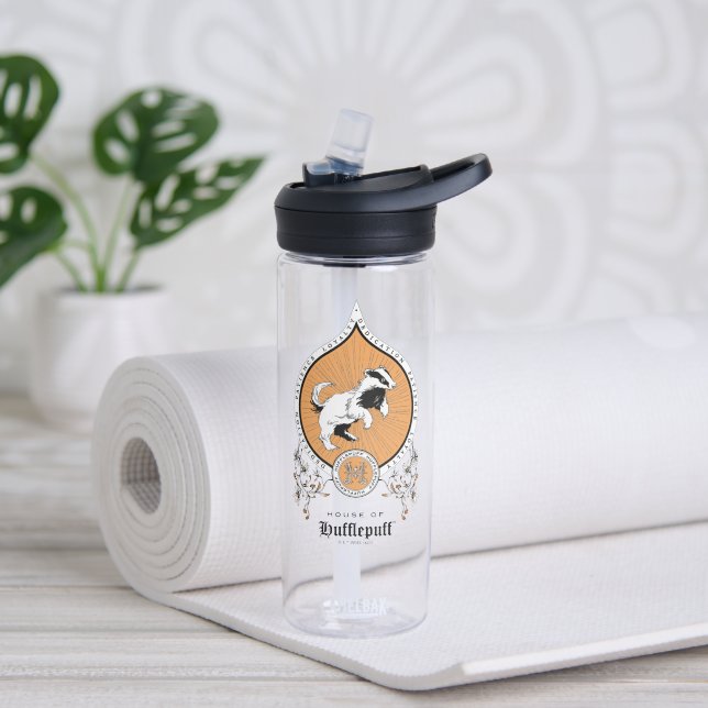 Bouteille D'eau HARRY POTTER™ | Délicat croquis HUFLEPUFF™ Crest (Yoga)