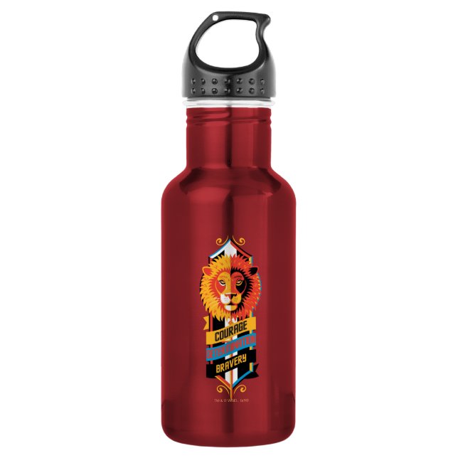 Bouteille D'eau Harry Potter | GRYFFINDOR™ House Traits Sigil (Devant)