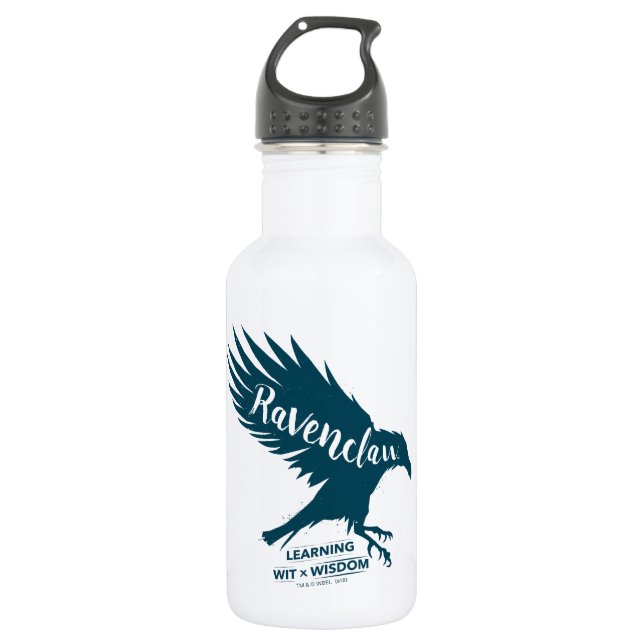Bouteille D'eau Harry Potter | Typographie Silhouette RAVENCLAW™ (Devant)