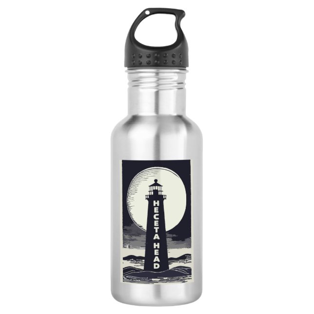 Bouteille D'eau Heceta Head Phare Oregon Moon (Devant)