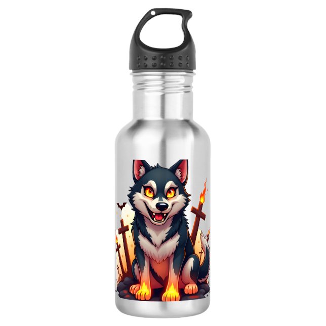 Bouteille D'eau Hellhound Husky Chien (Devant)