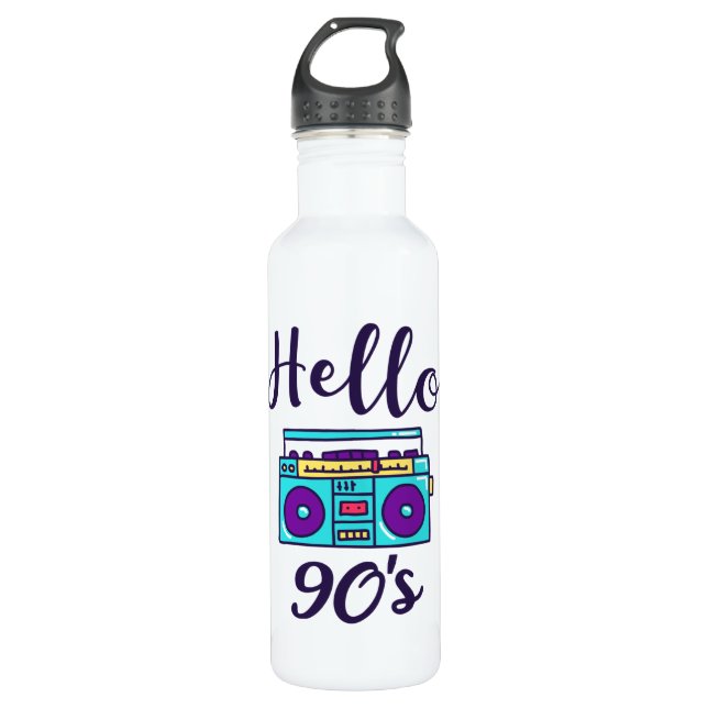 Bouteille D'eau Hello 90s radio cassette recorder (Devant)